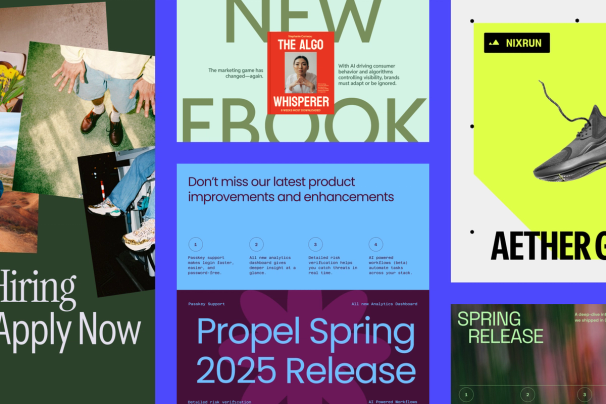 multiple designed assets for hiring and spring releases
