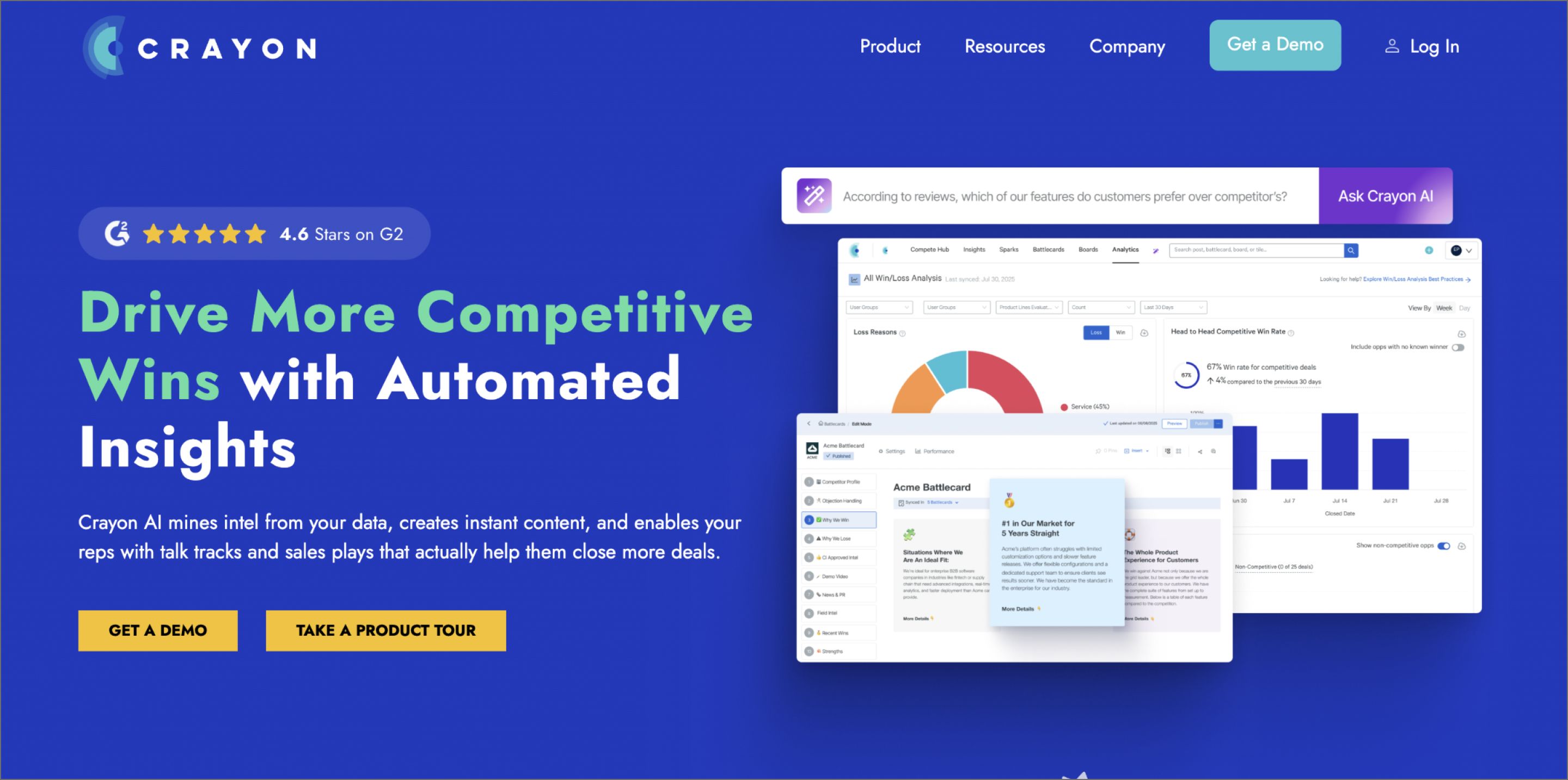 Screenshot of Crayon’s website