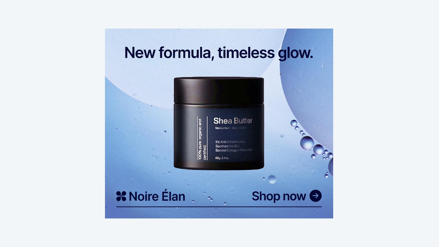 Skin care line rectangle ad design