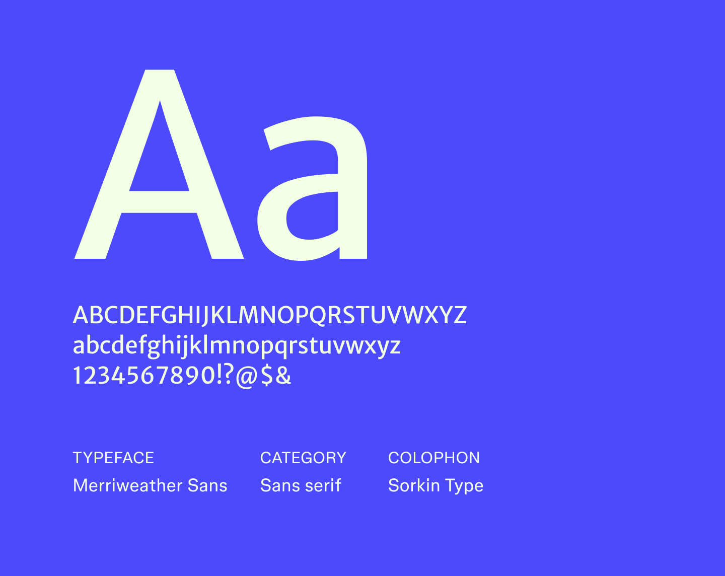 Example text using the sans serif font Merriweather sans.