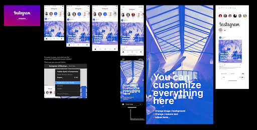 Instagram UI 모형 도구