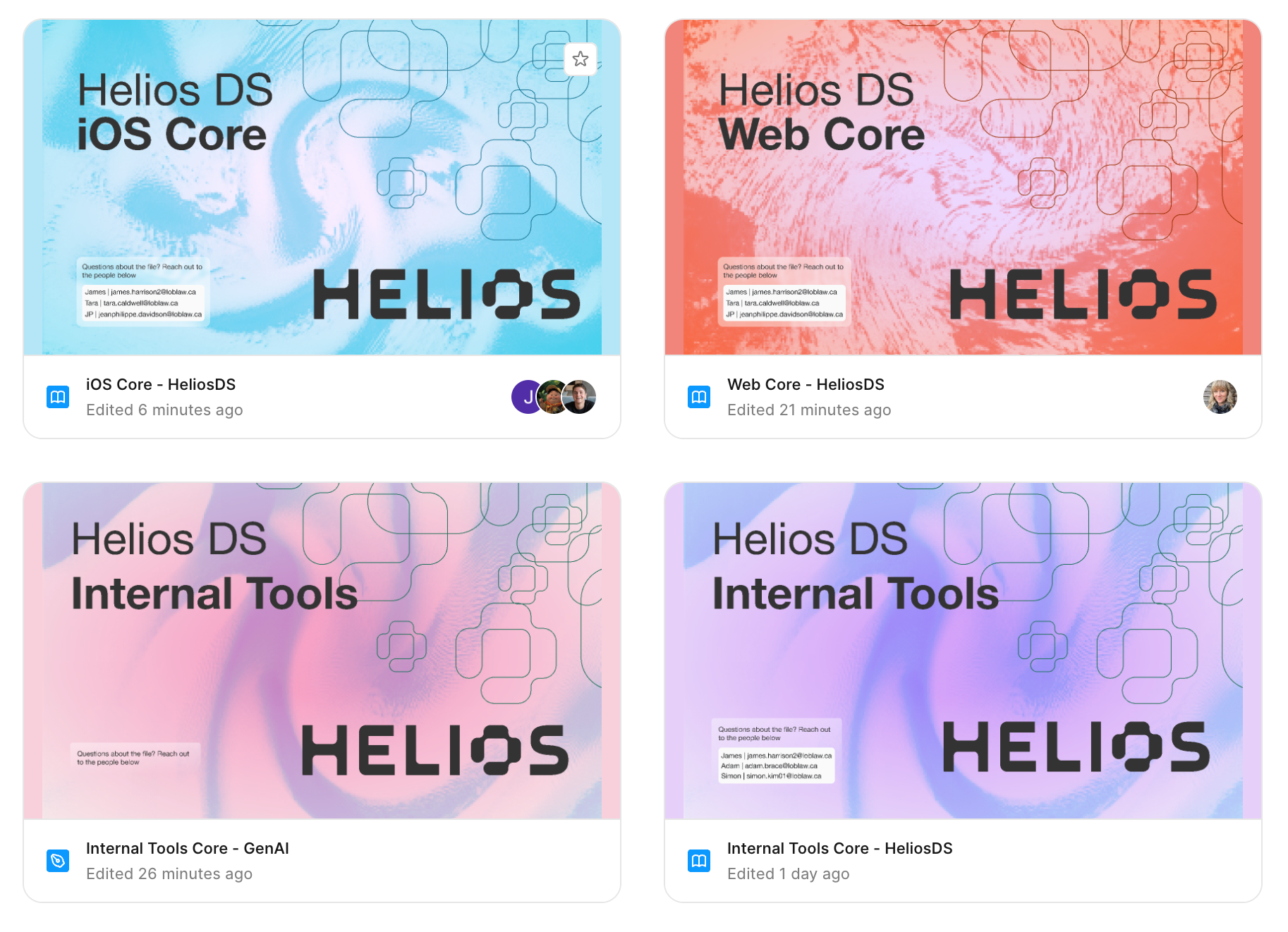Helios design system tiles