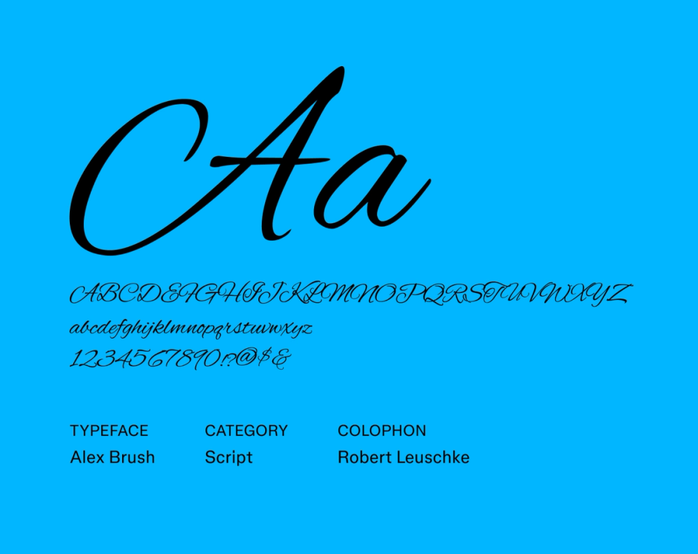 example text showing Alex Brush