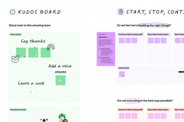 Um modelo de retrospectiva que ajuda as equipes a considerar os altos e baixos de um projeto anterior