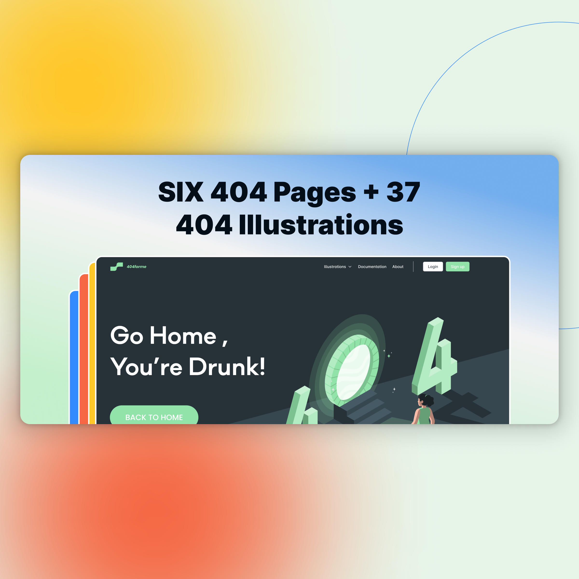 404 pages with illustration