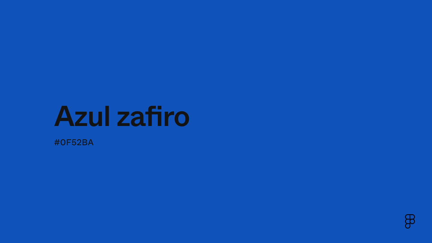 color Azul zafiro
