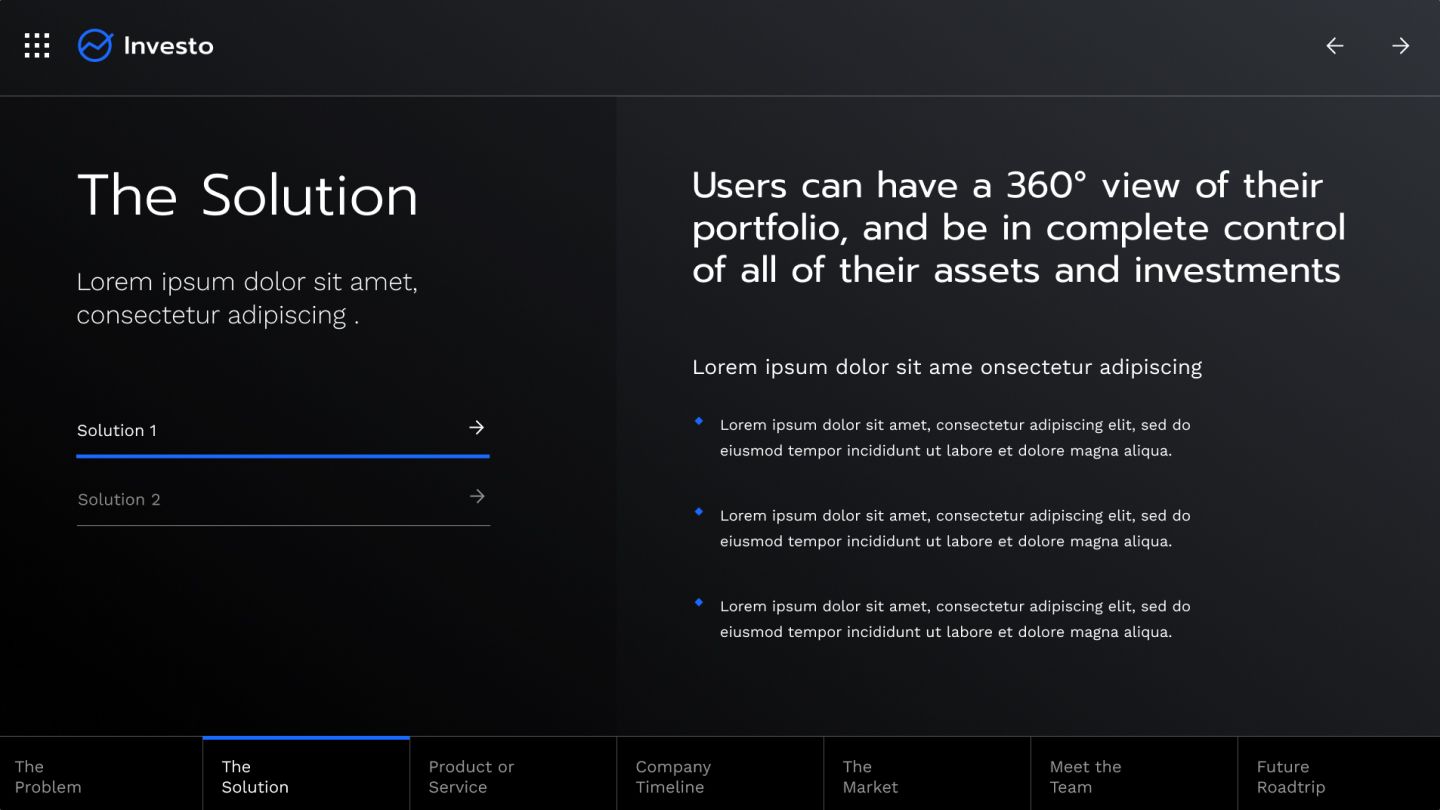 Fintech pitch deck template 