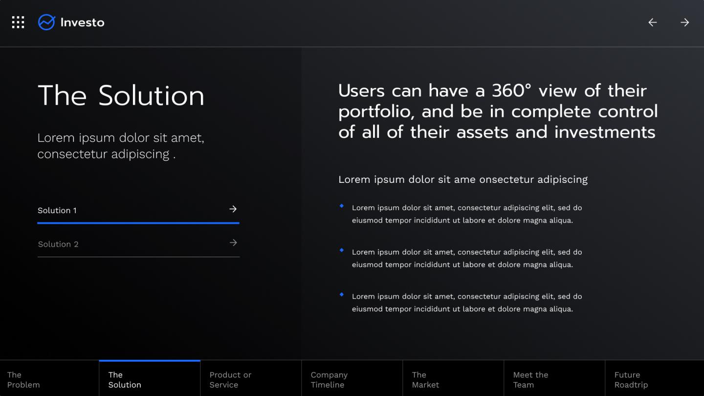 Fintech pitch deck template