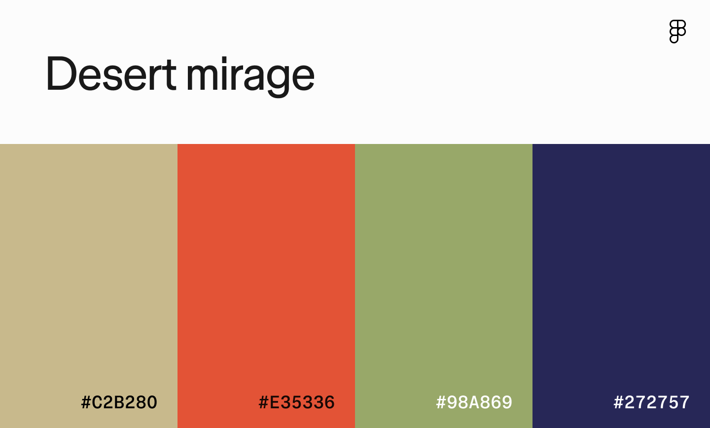 Desert mirage color palette