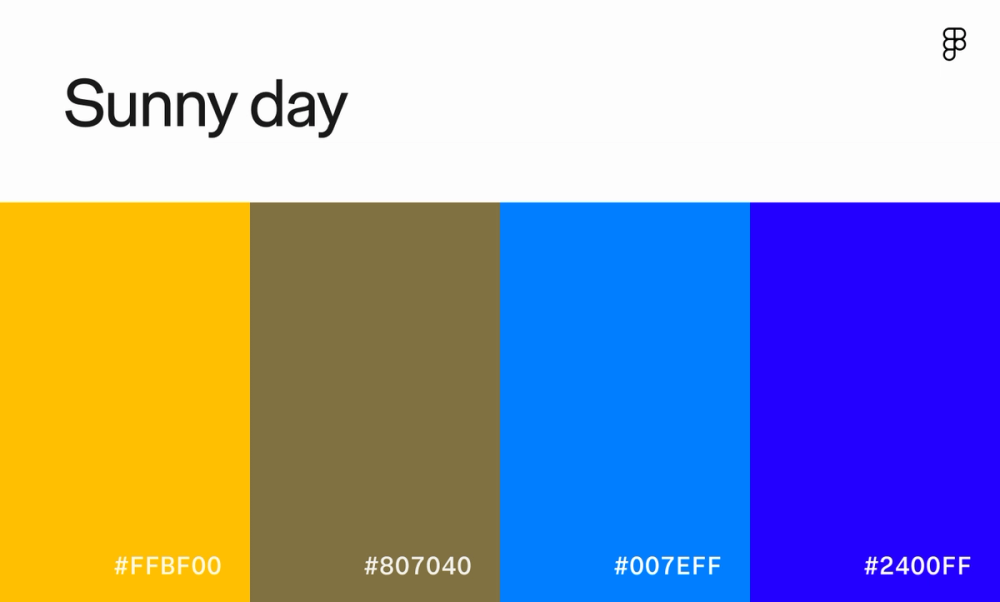 Sunny day color palette