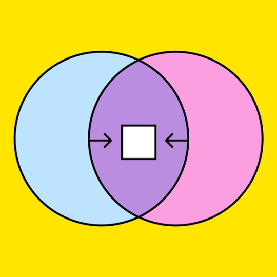 venn diagram with square in the center