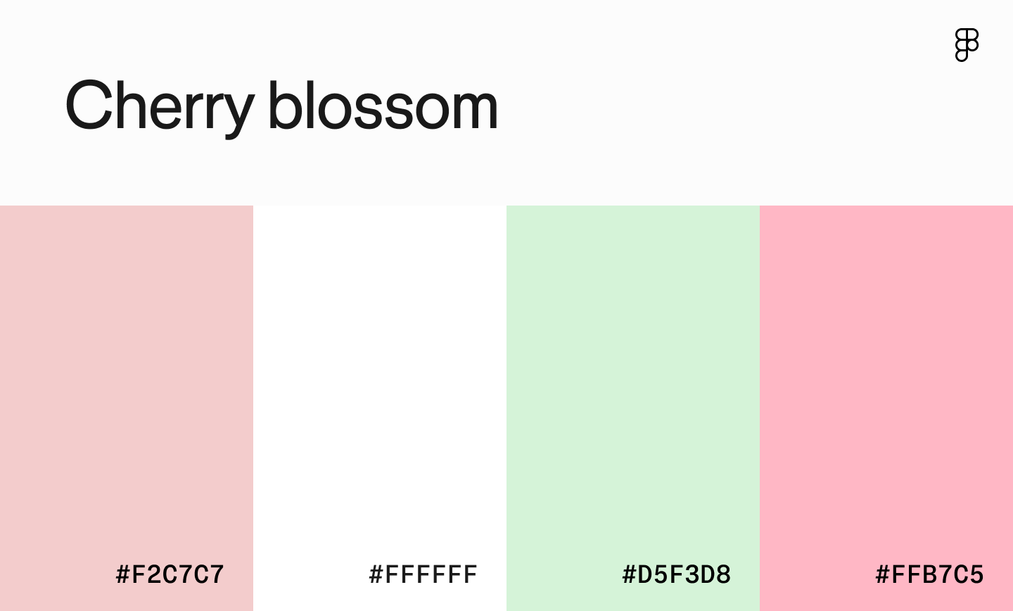 Cherry blossom color palette