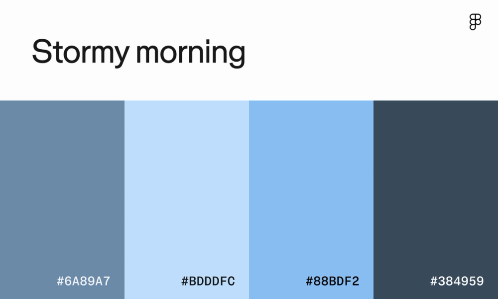 Stormy morning color palette