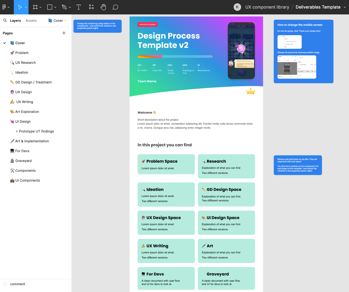 A template file in Figma