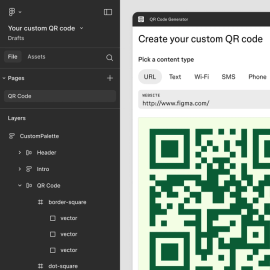 your custom QR code in figma