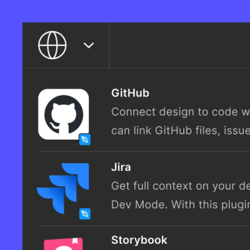 Un menu de la communauté Figma affichant une liste des plugins disponibles