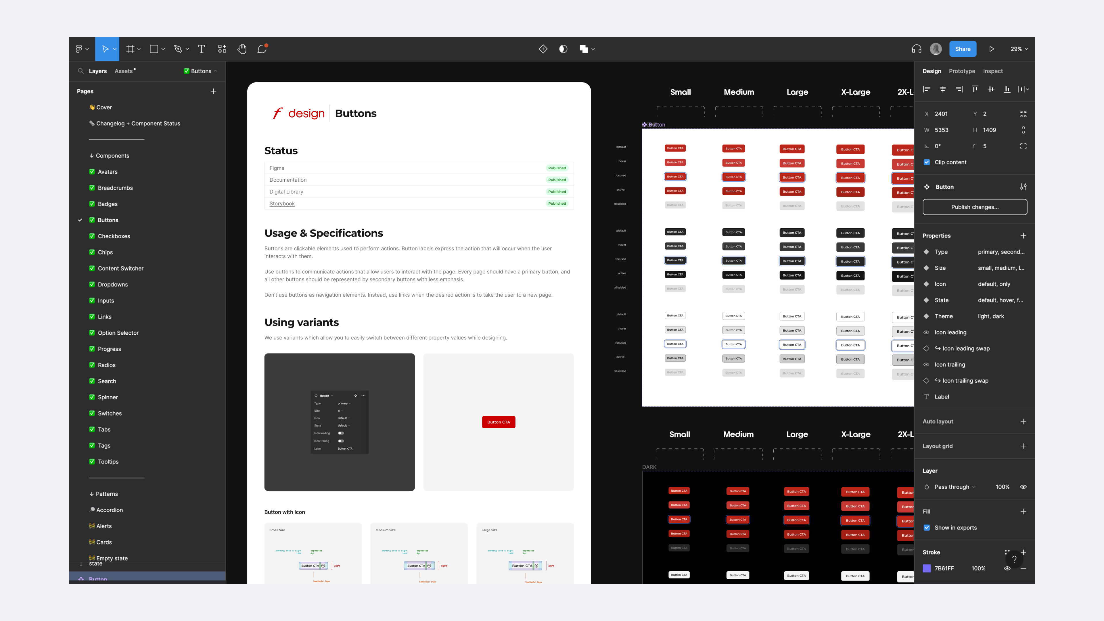 Design system components