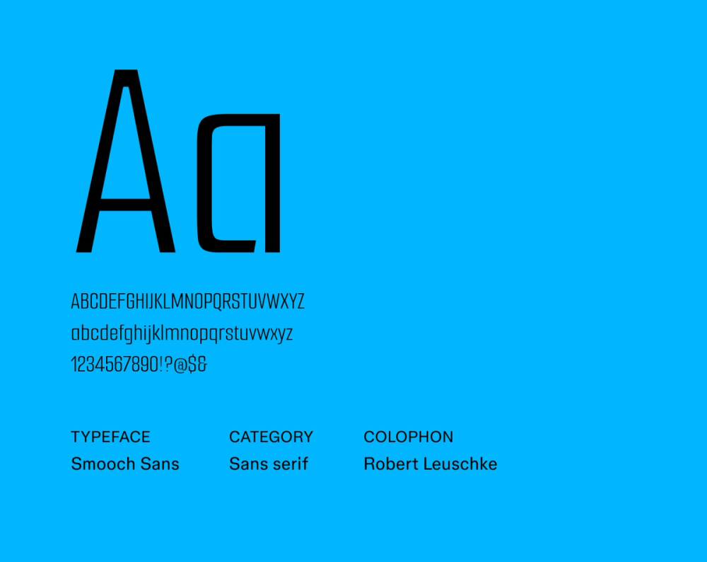 Smooch Sans futuristic font example.