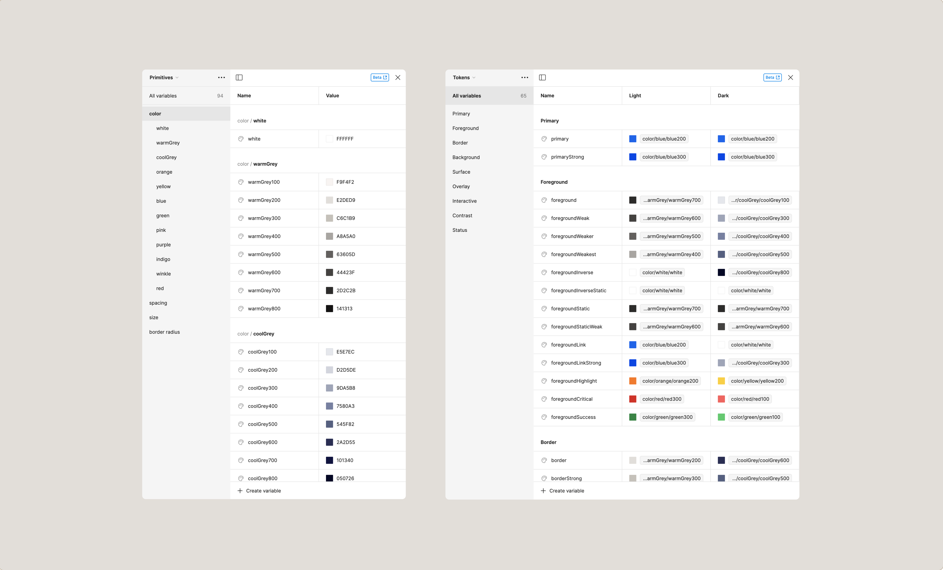 An image of Headspace's design system
