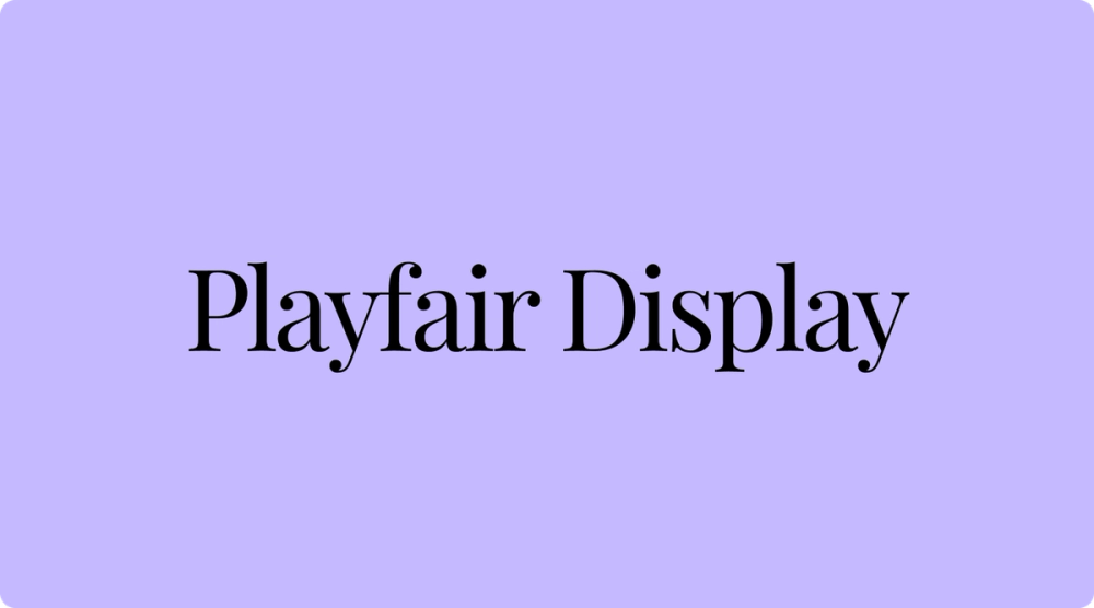 Playfair Display font for logo design.