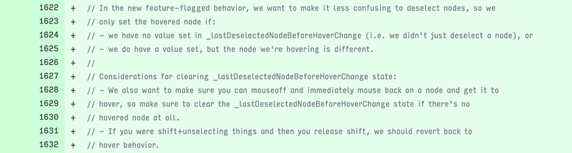 A snippet of documentation for the new fix