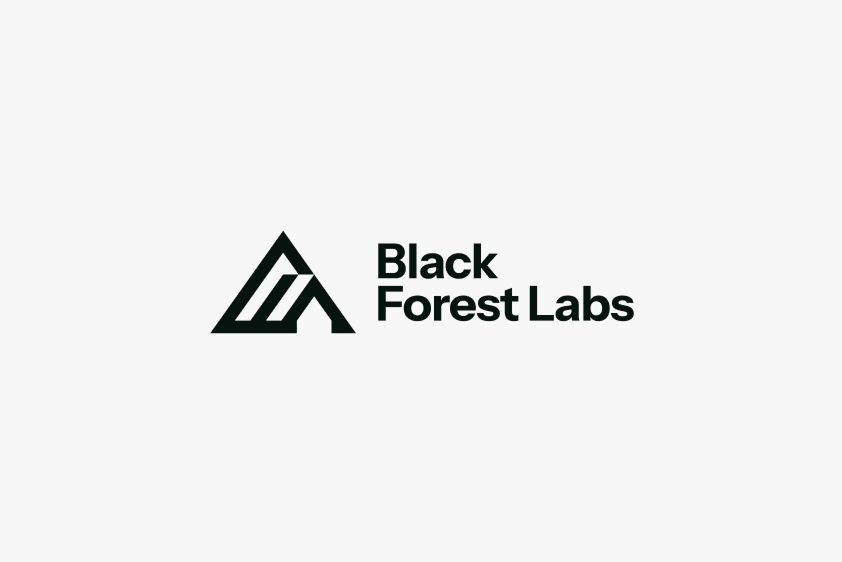 Black Forest Labs black and white font logo