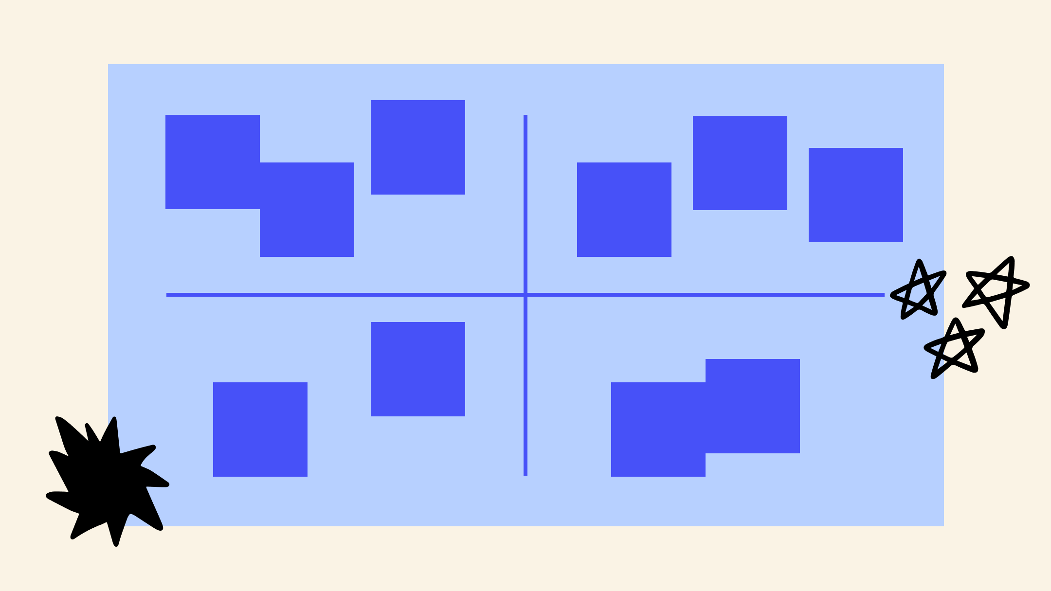 An illustration of an abstracted FigJam template