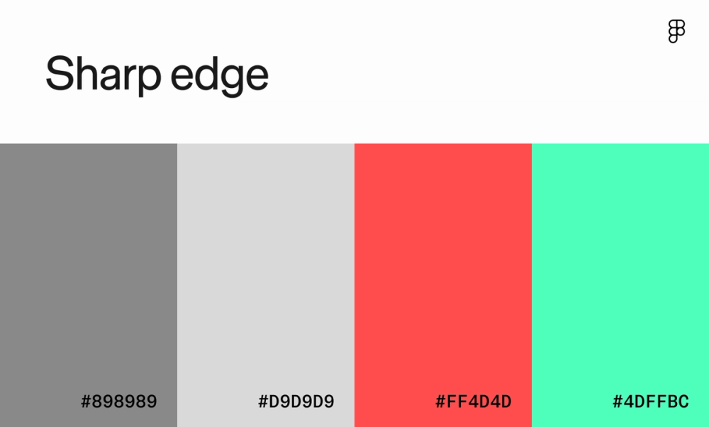 Sharp edge color palette