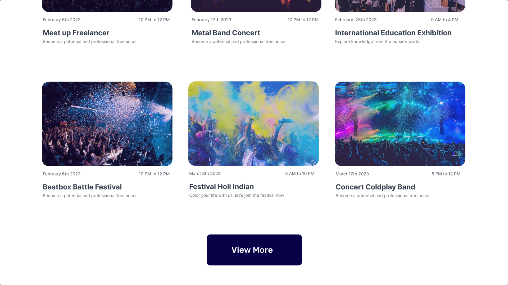 Screenshot of Figma’s event landing page template
