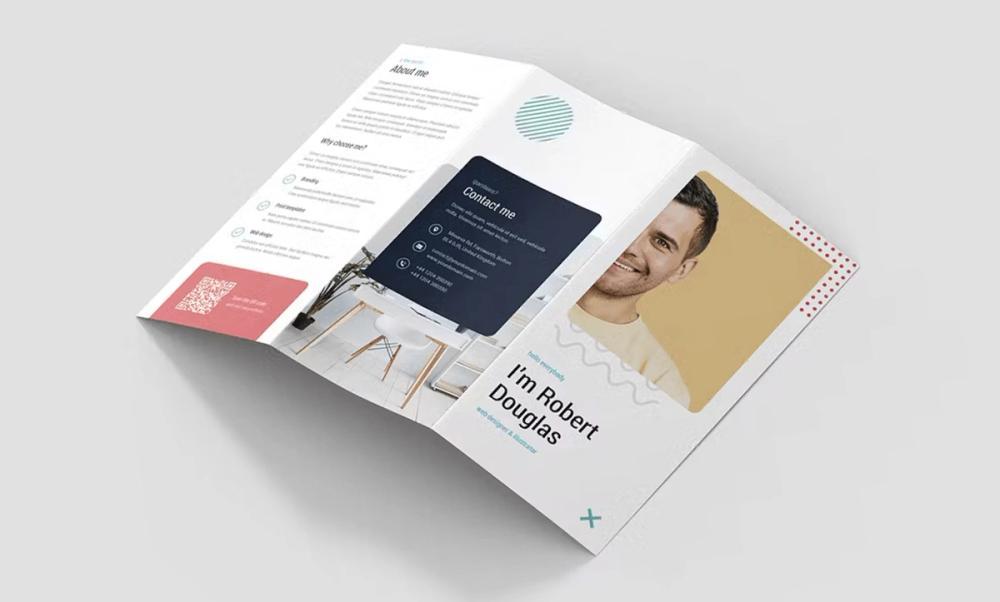 Screenshot of personal resume brochure