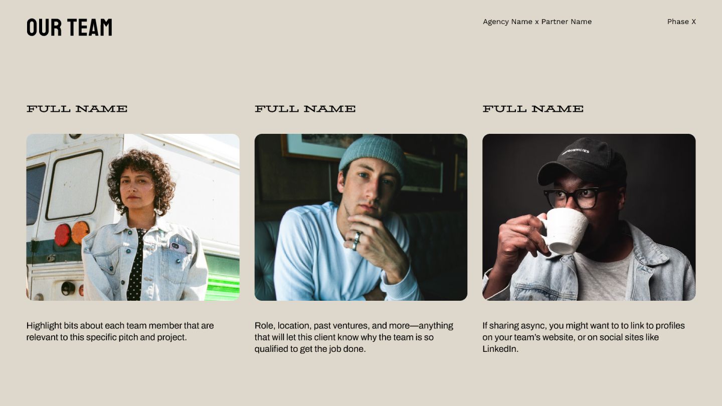 Agency pitch deck template 