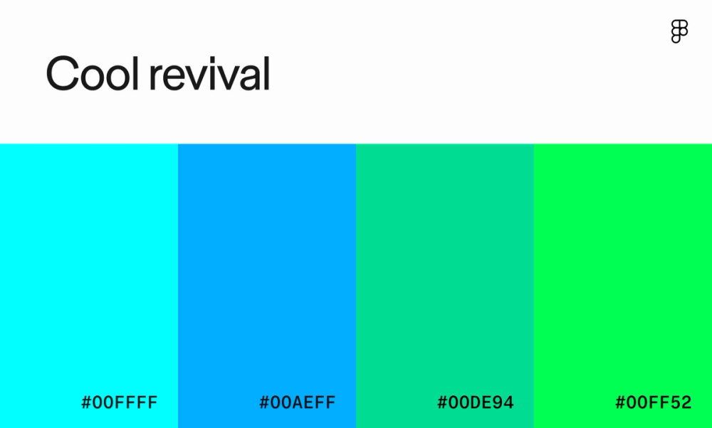 Cool revival color palette