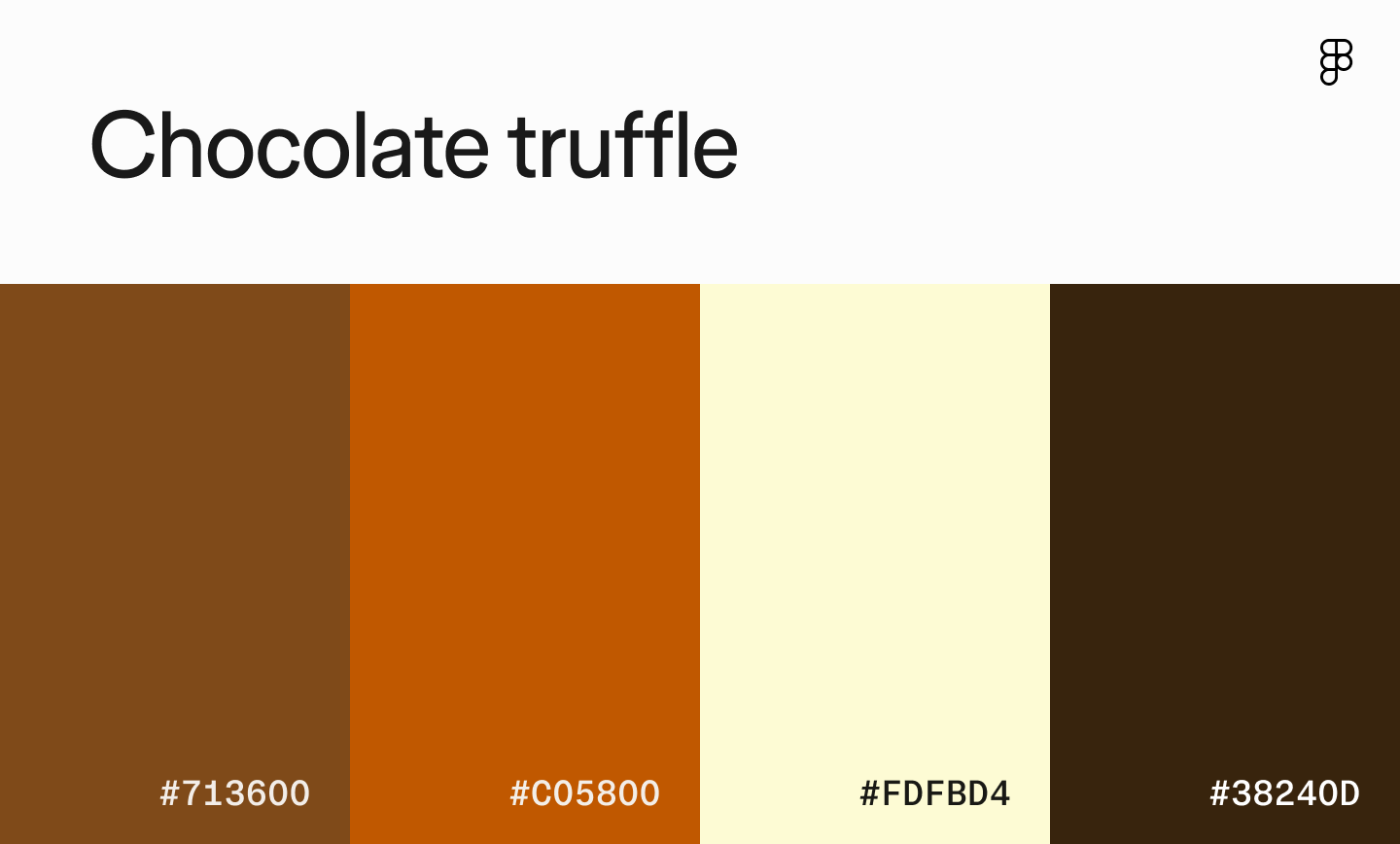 Chocolate truffle color palette