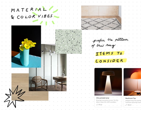 Fichier FigJam utilisé comme outil de design intérieur