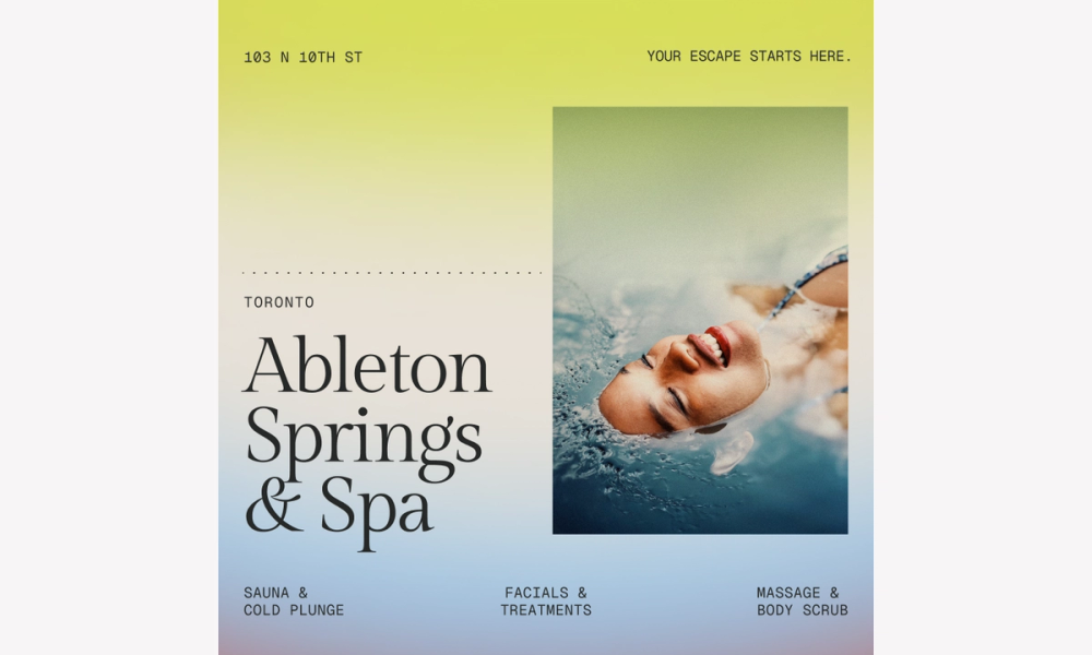 Elevated wellness and spa ad.
