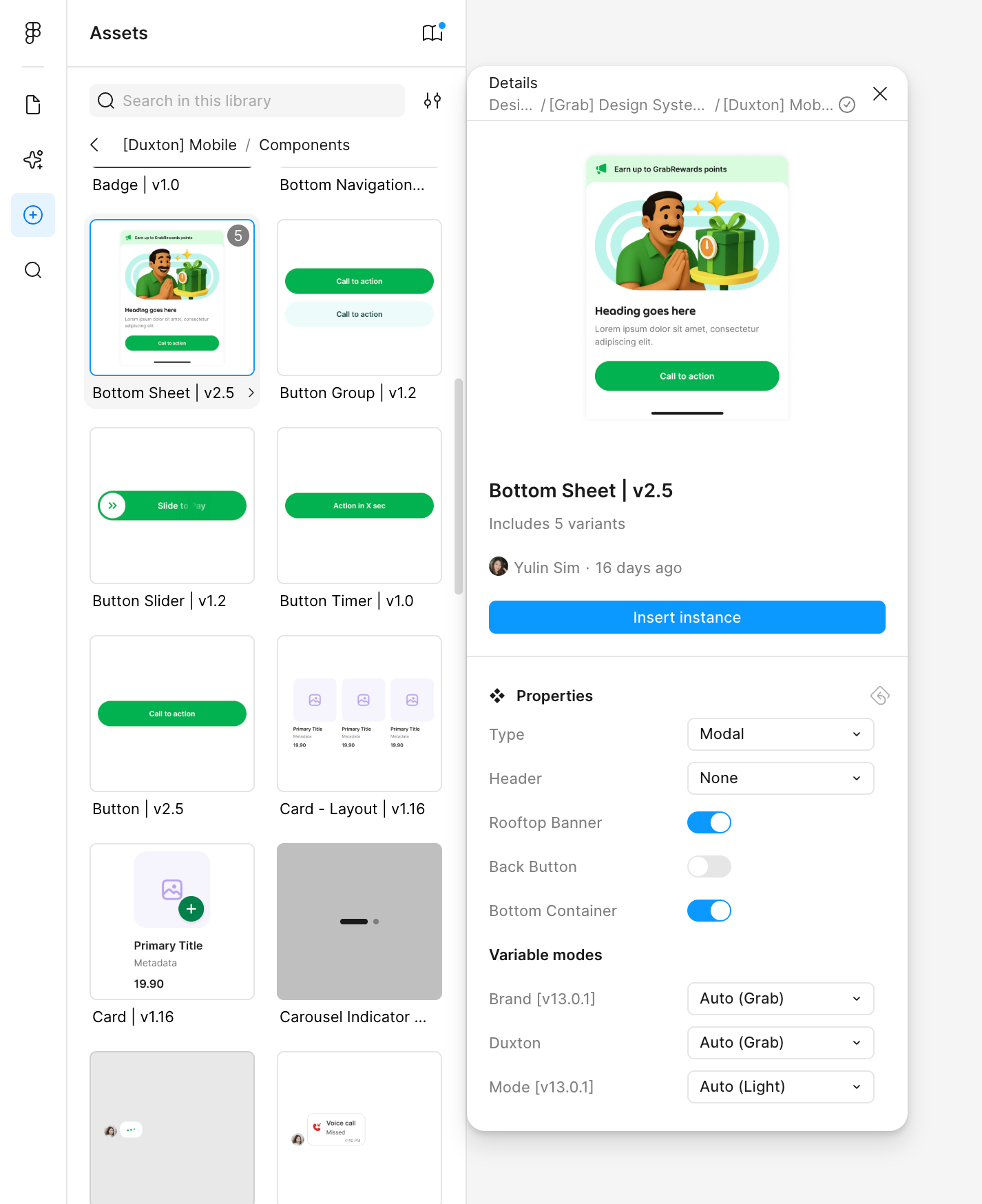 Grab’s shared component library