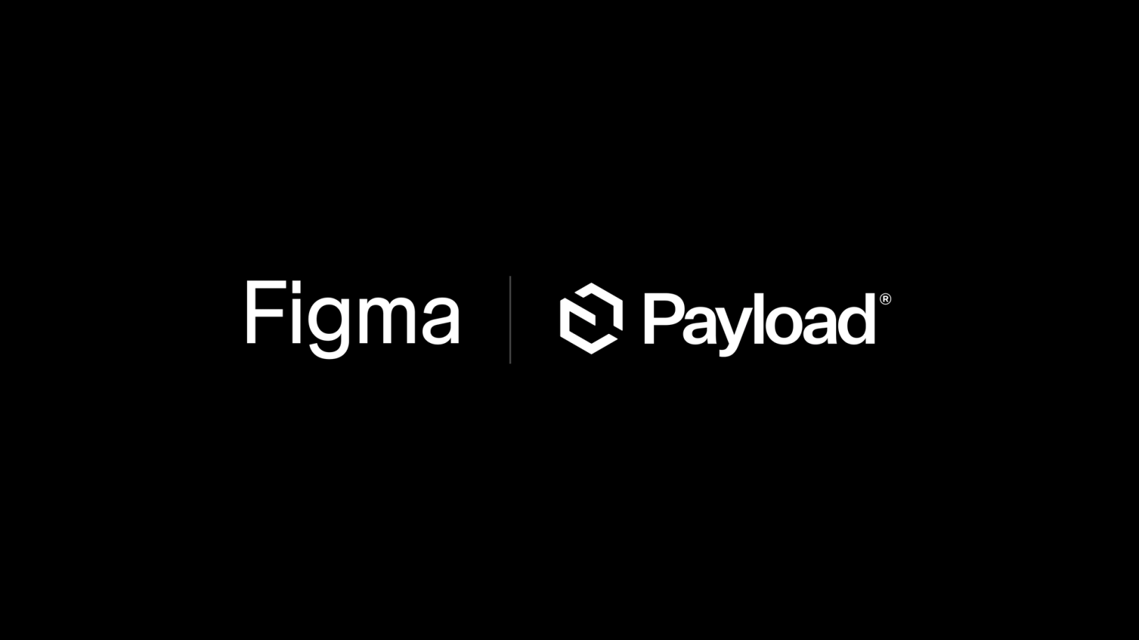 Figma and Payload logos displayed over a dark background.