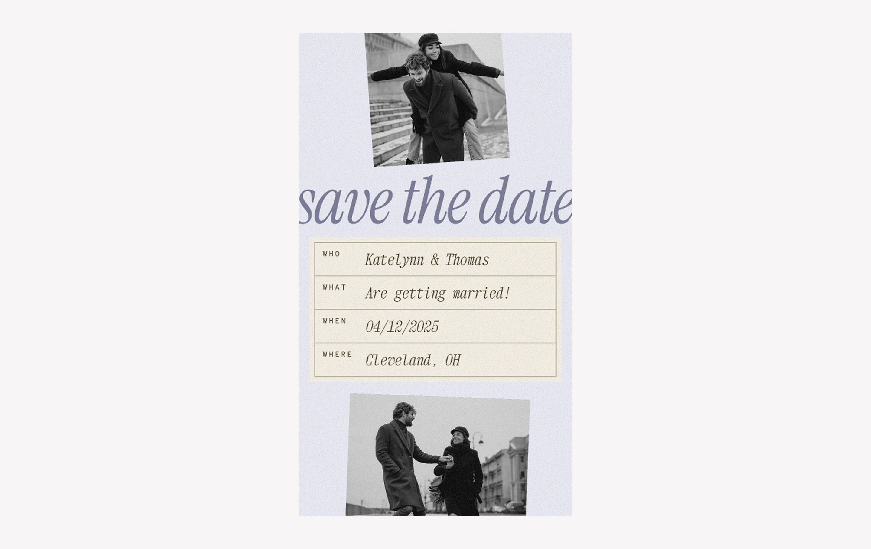 save the date instagram story template example