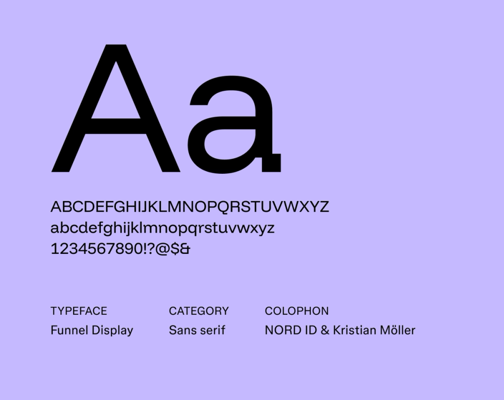 Funnel Display futuristic font example.