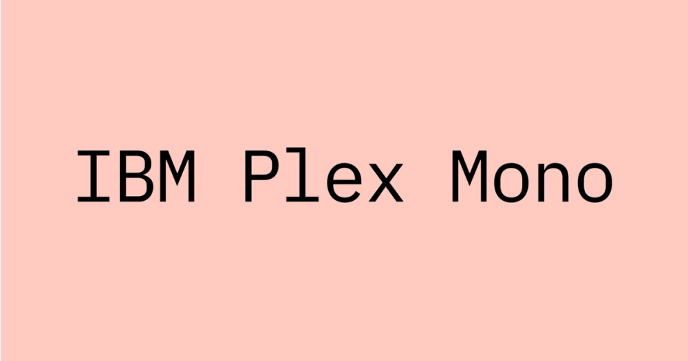 IBM Plex Mono as a thumbnail font