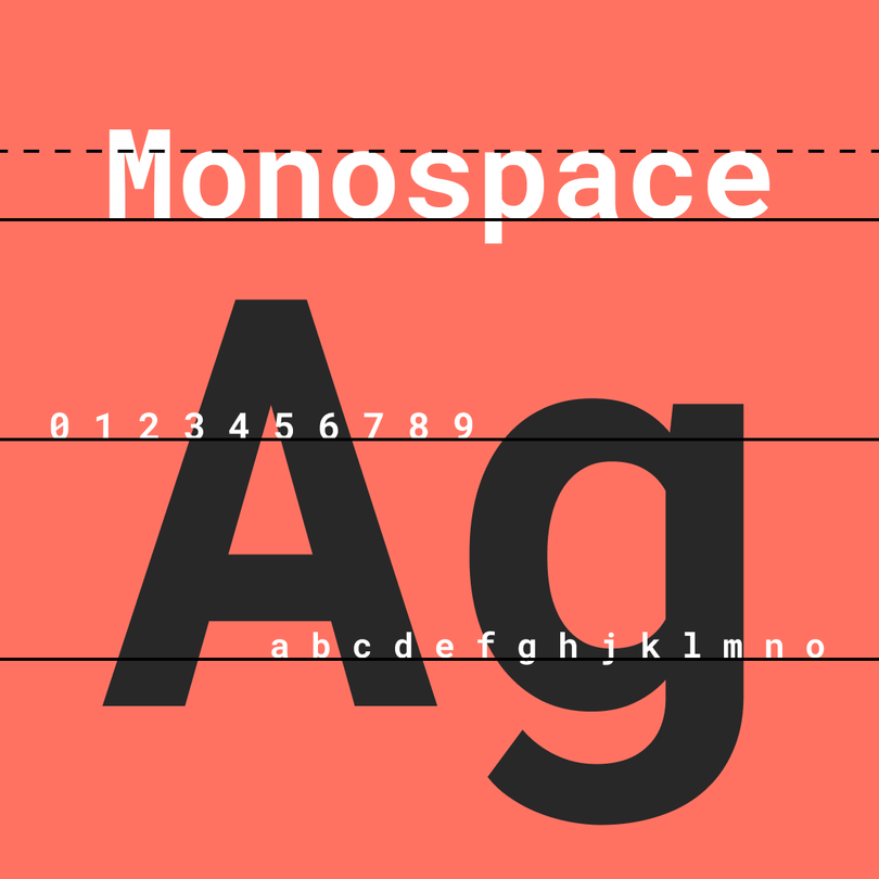 Monospace Alignment Monospace fonts