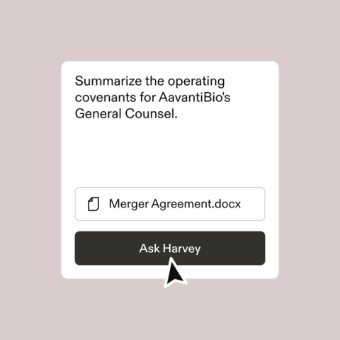 Prompt to summarize a merger agreement document for legal counsel.