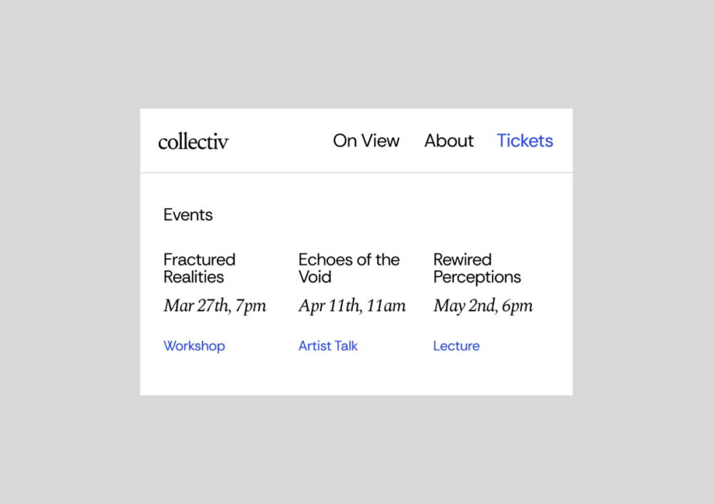 Example of a clean font pairing in a mobile website layout. 