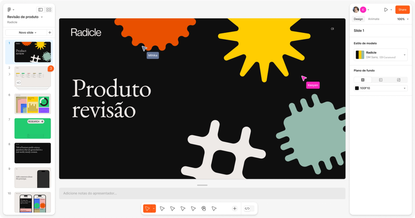 ferramenta de criação de apresentações online