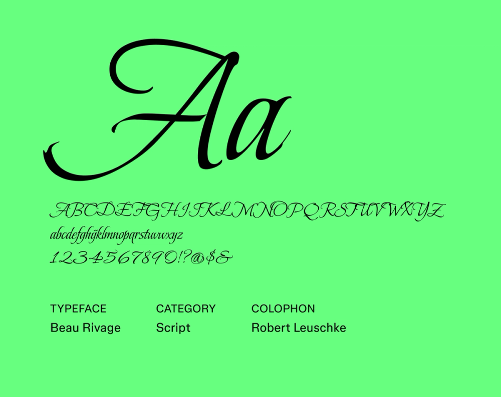 Example text showing Beau Rivage