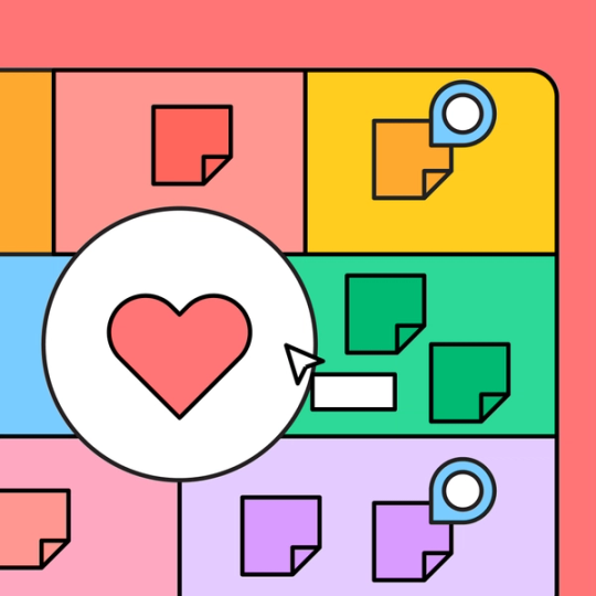 white circle with a red heart in the middle of sections of a culture canvas diagram