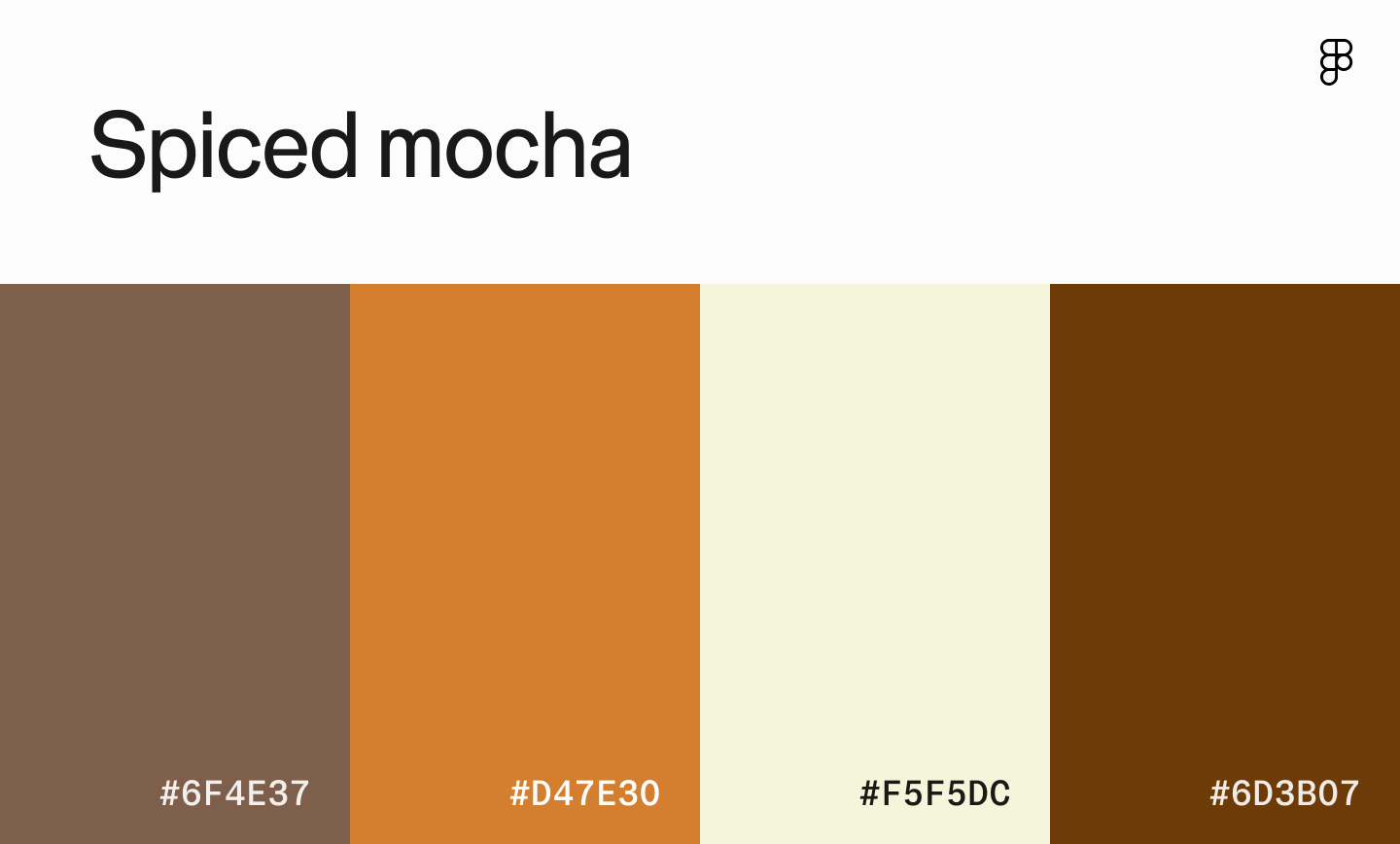 Spiced mocha color palette