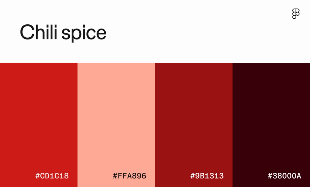 Chili spice color palette