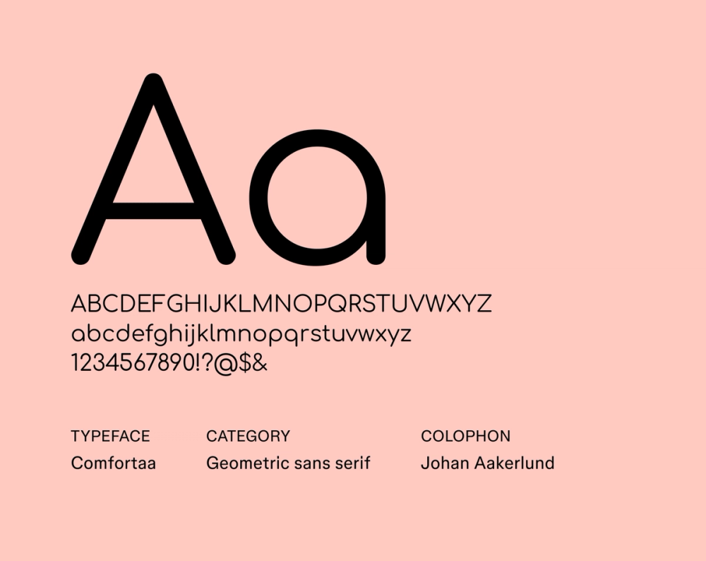 Comfortaa – Beispiel für eine minimalistische Schriftart.