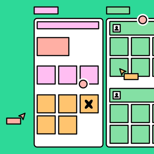 mouse cursors navigating prd diagram